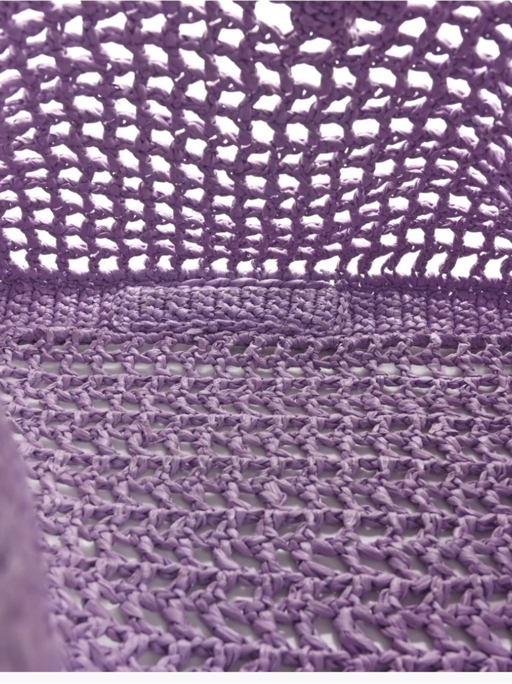 Prada Lavender Crochet Tote with PRADA Milano Logo - Picture 3 of 7